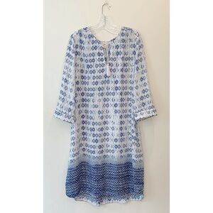 FADED GLORY Sz XL (16-18) Hi / Lo Bohemian 3/4 Sleeve Dress
